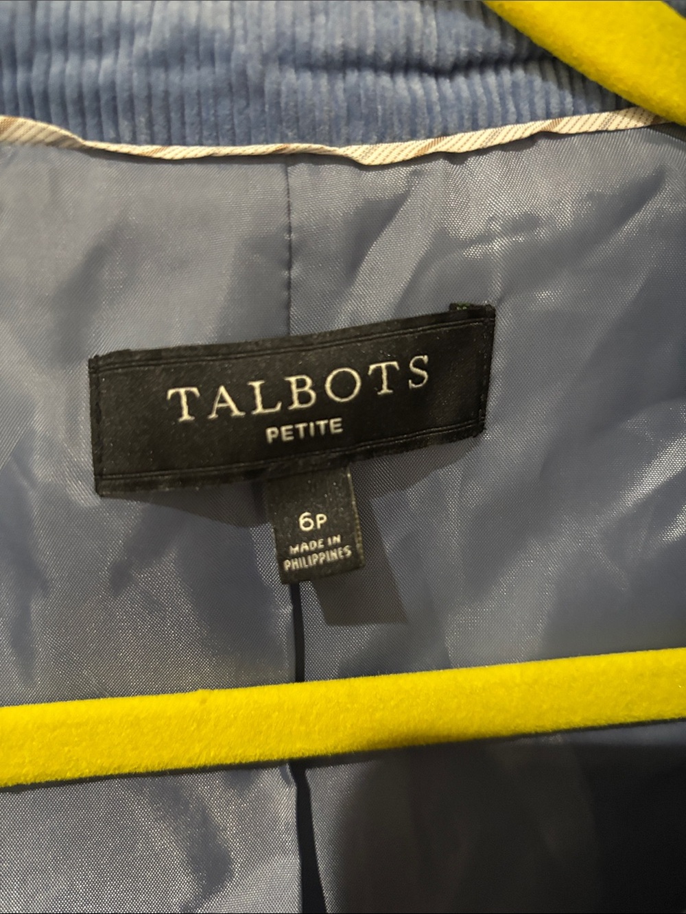Talbots Light Blue Corduroy Blazer - Picture 2 of 2